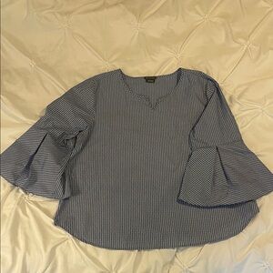 Van Heusen Navy Striped Blouse